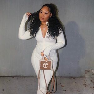 One piece zipped jumpsuit